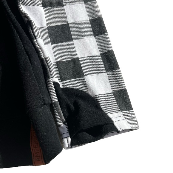 Ampersand Avenue Women’s L Black Buffalo Plaid Checks Out Double Hood Sweatshirt - Picture 12 of 16